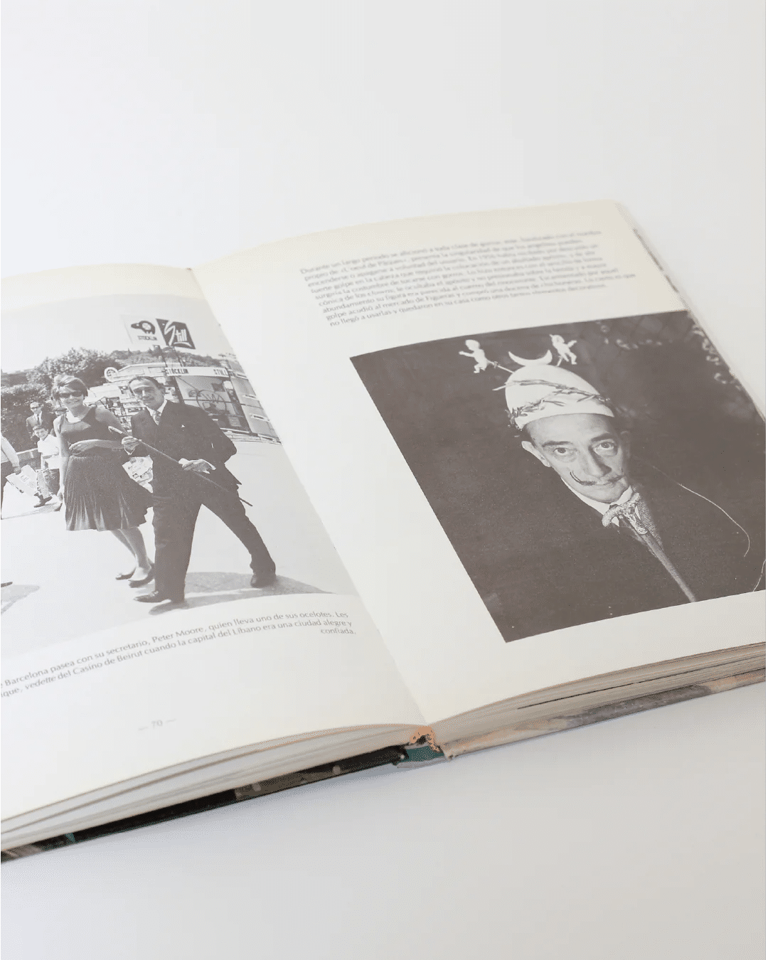 Aquel Dali Book — open view showing black and white photographs