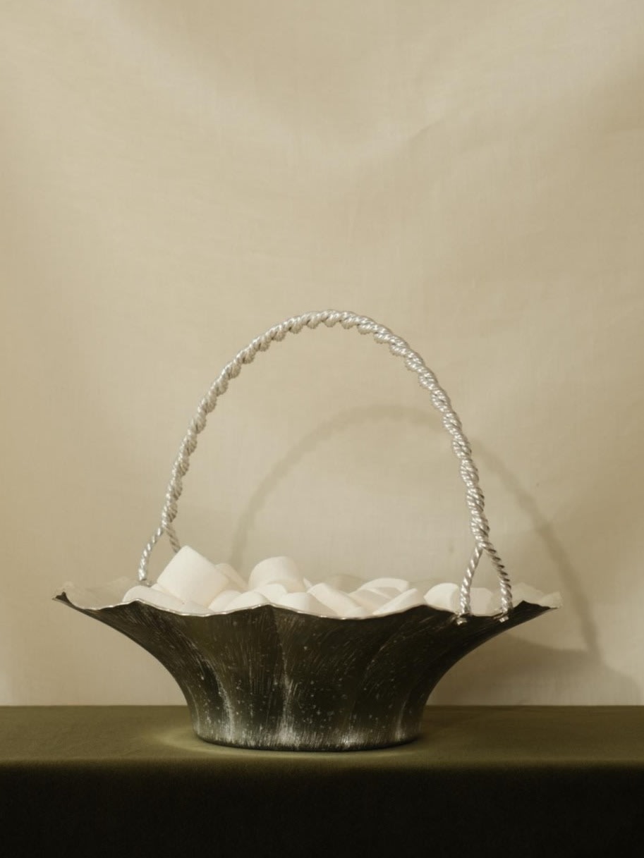 Vintage Satin Aluminium Fruit Basket by Truffe Studio | The Oblist