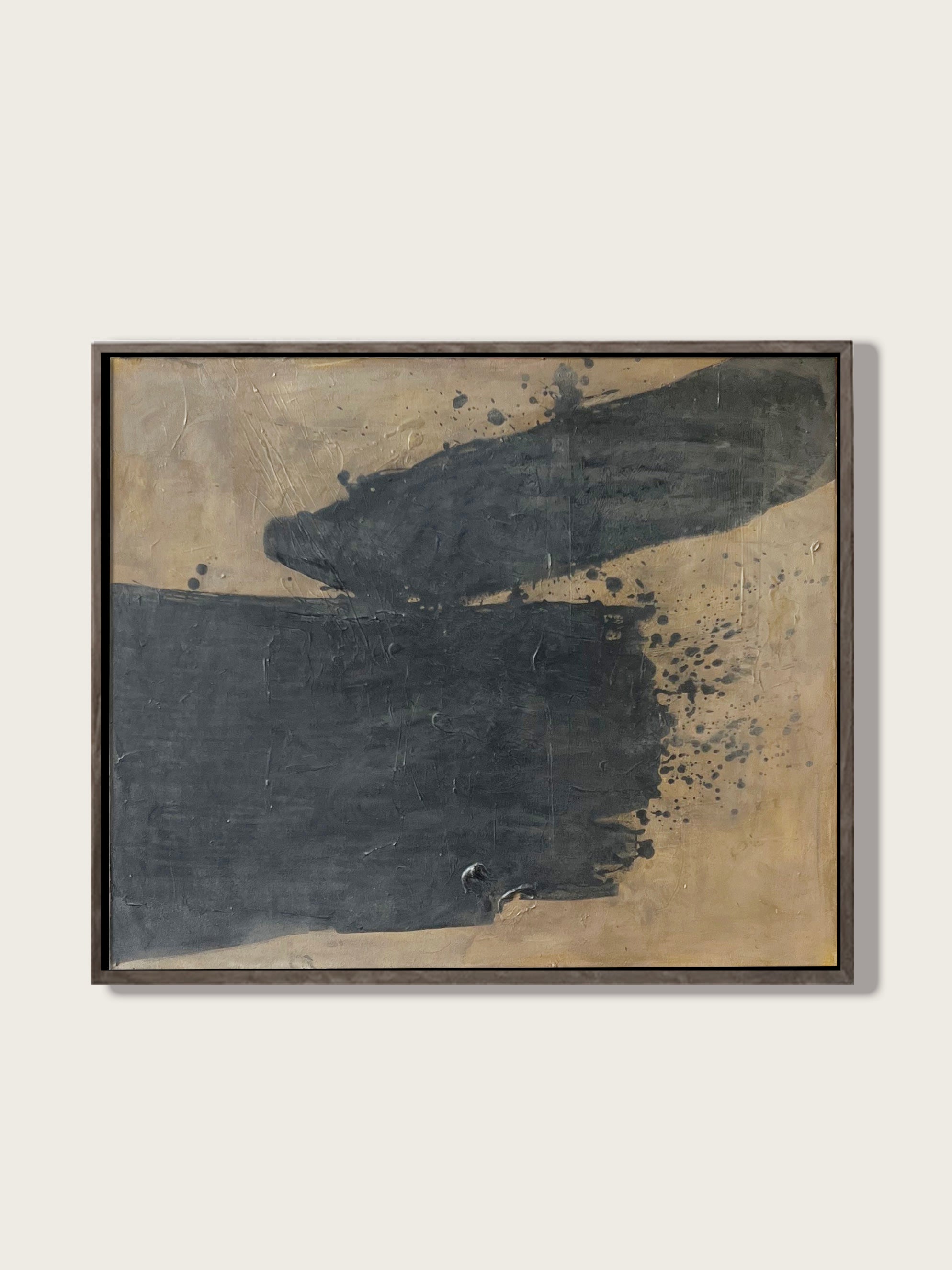 "Hyannis Port" Painting in Ink and Charcoal on Canvas by Médecine | The Oblist