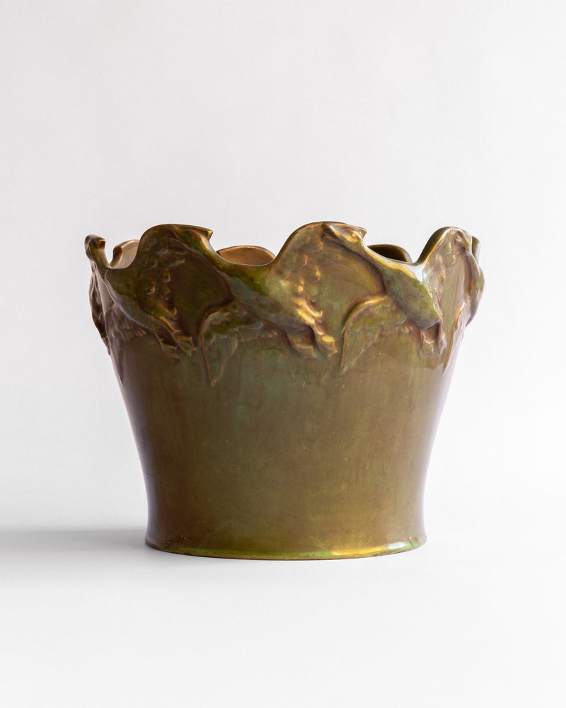 Large Art Nouveau Planter by Gustavsberg, Sweden, C. 1905 by Spigel | The Oblist