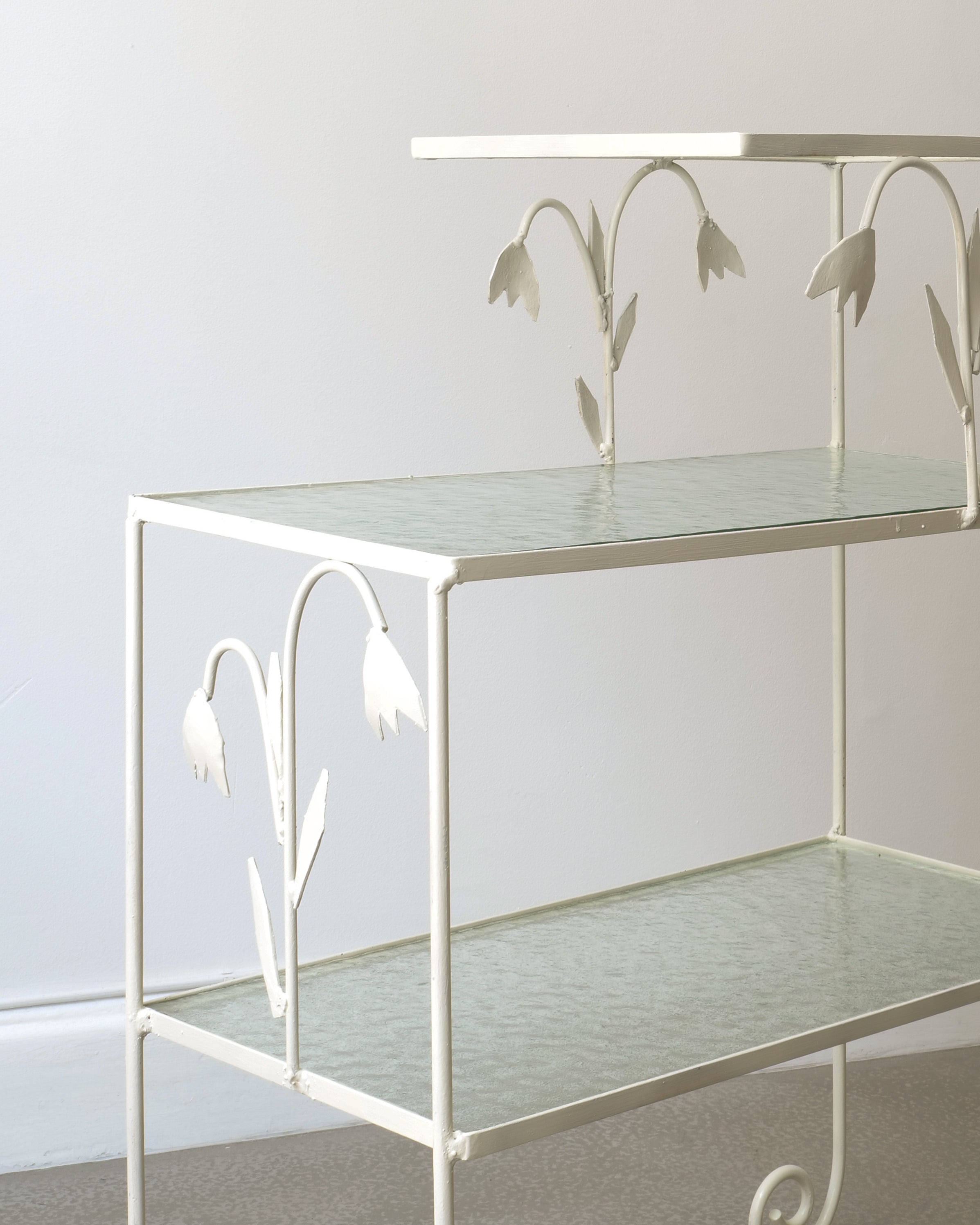 Tiered Metal Side Table Sweden 1940s