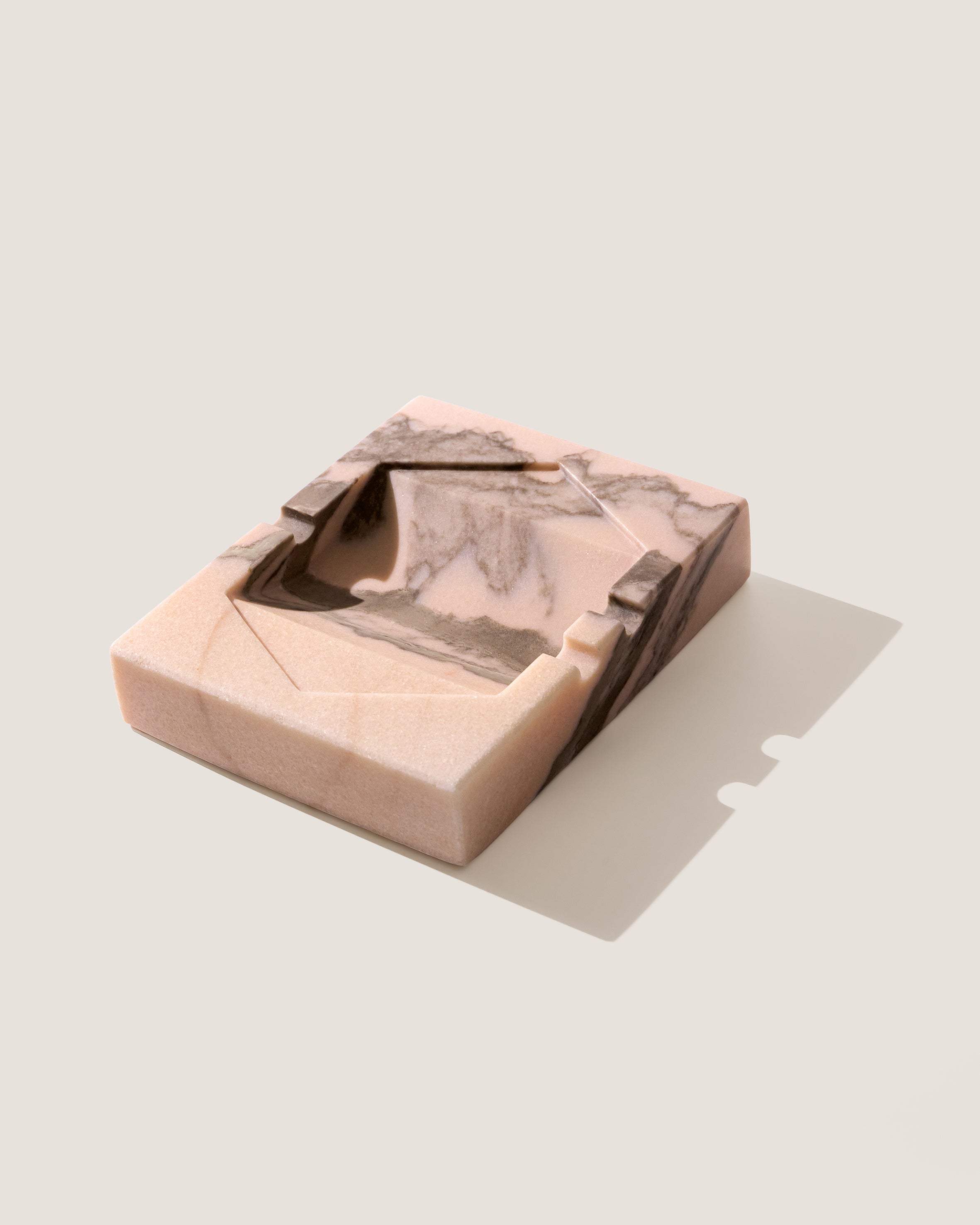 Ame IV Marble Ashtray — close-up of pink marble texture