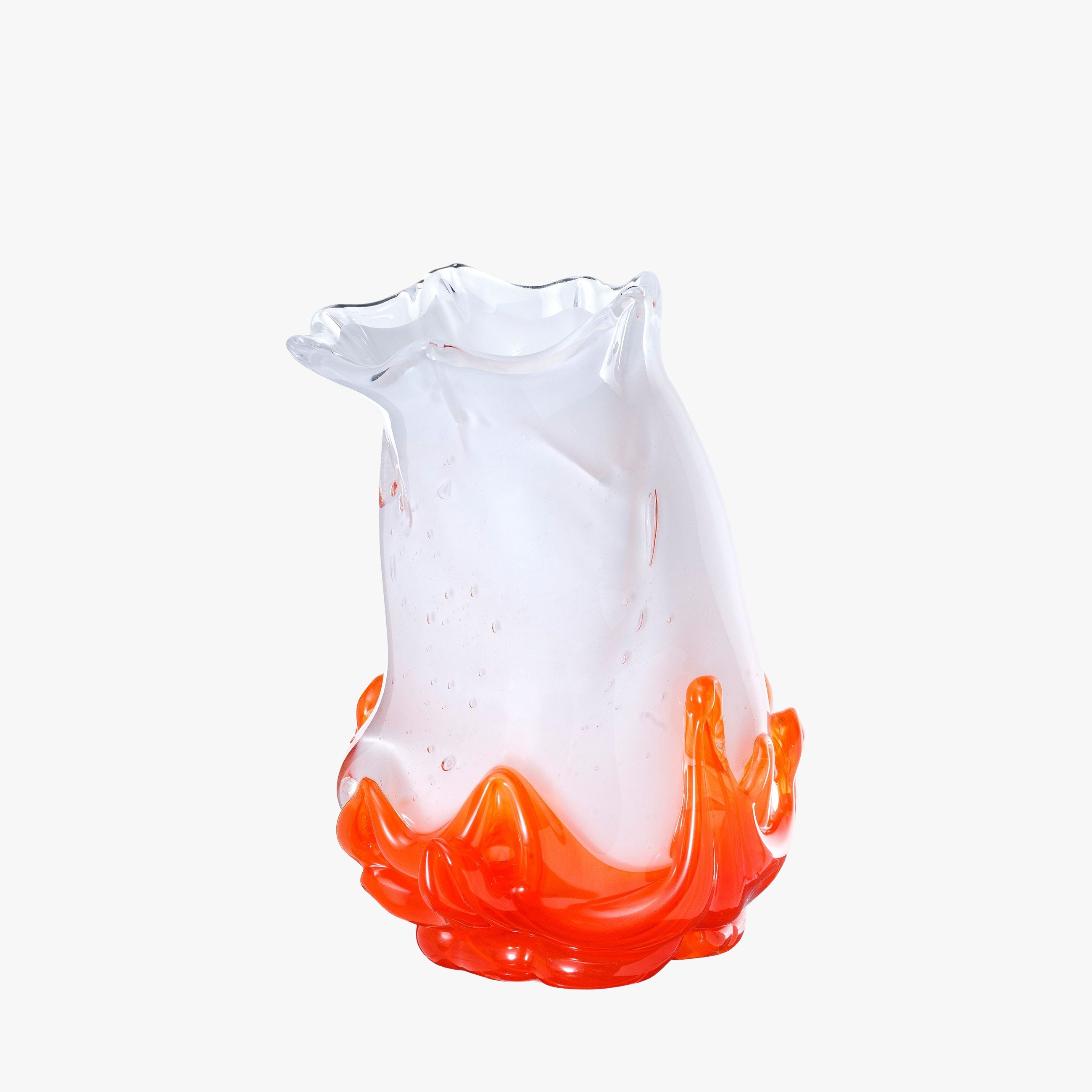 Vases Orange Flames Vase - Big Szkło Studio