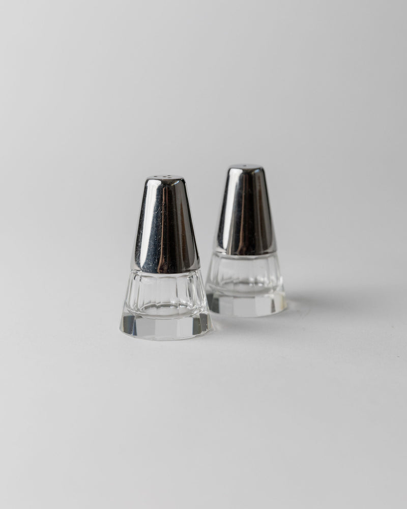 Salt and Pepper Shakers, Italy 1950s by Bottega Jacobs | The Oblist — glass and metal design