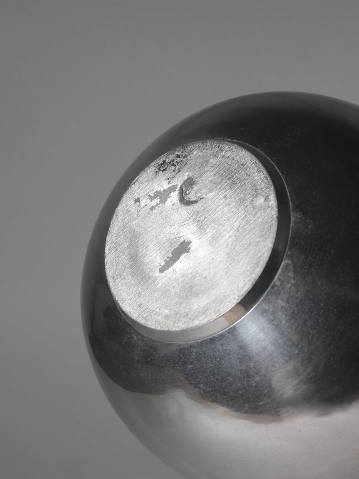 Polished Aluminum Bulbous Vase — lifestyle setting