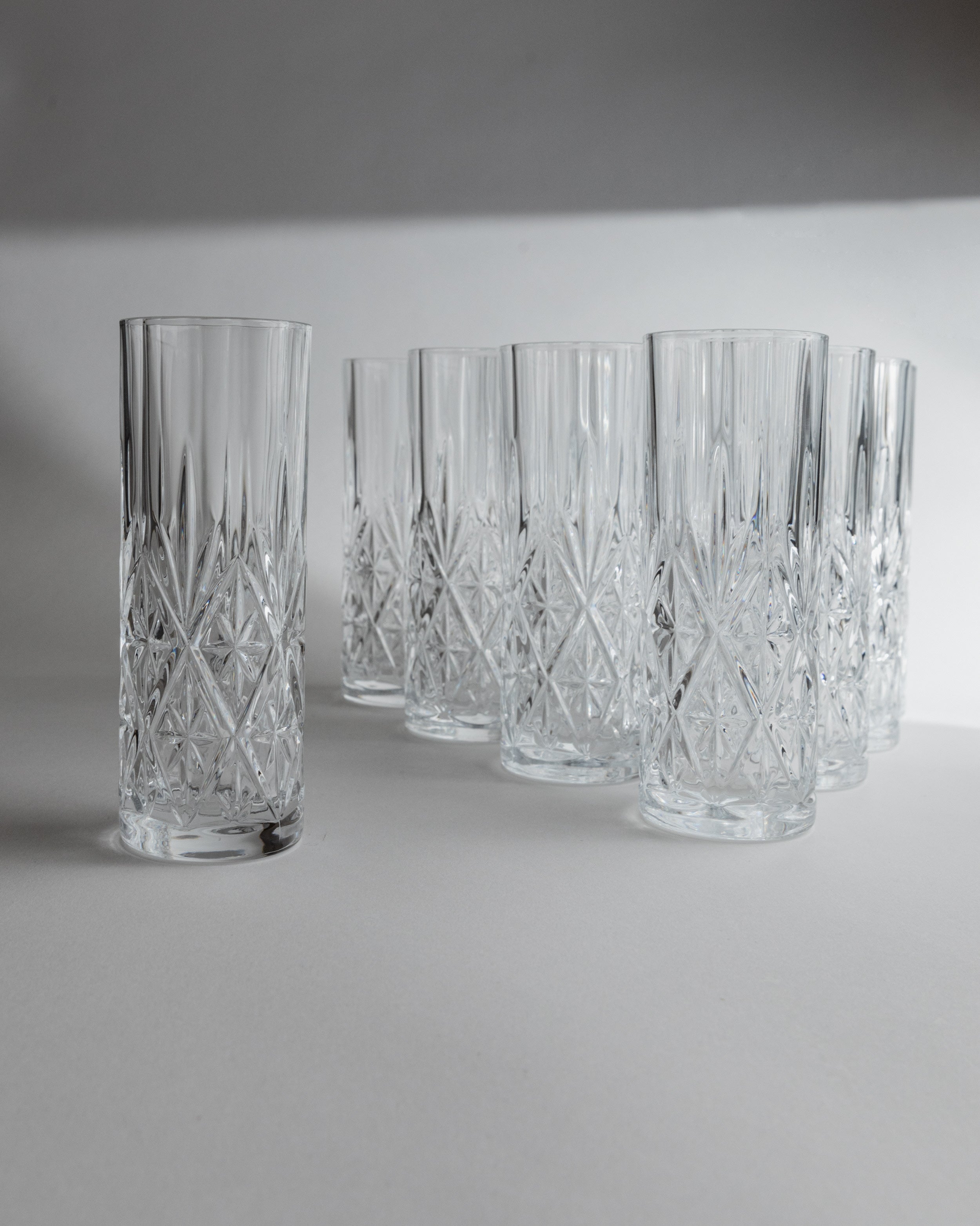 Ensemble de verres en cristal de 11, Italie années 1970