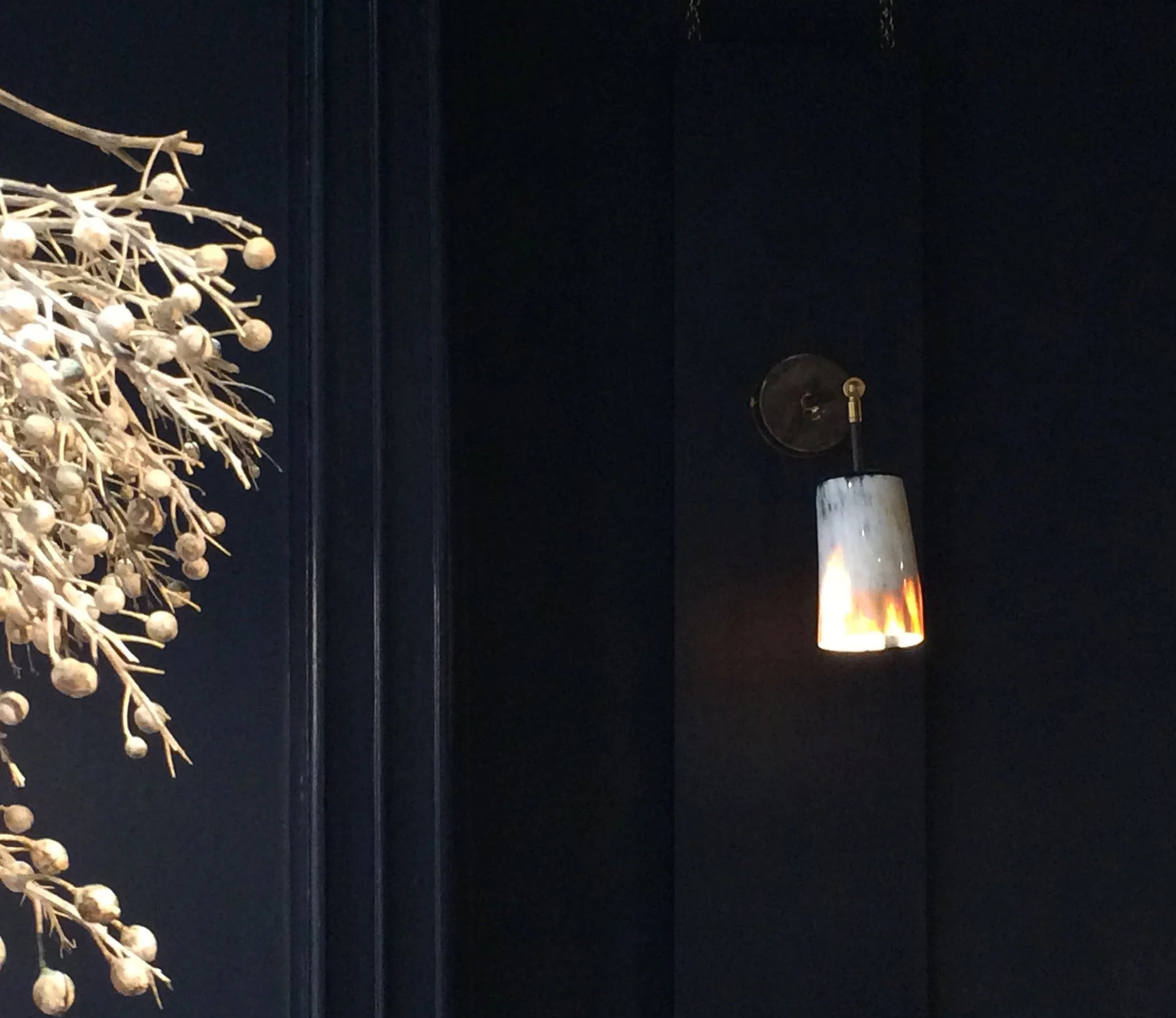 Horn Wall Light in Brass — view 10