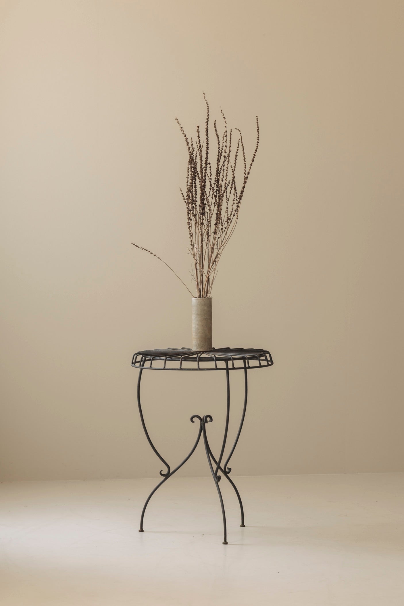 Wrought Iron Side Table attributed André Dubreuil, France 1986 — detail view