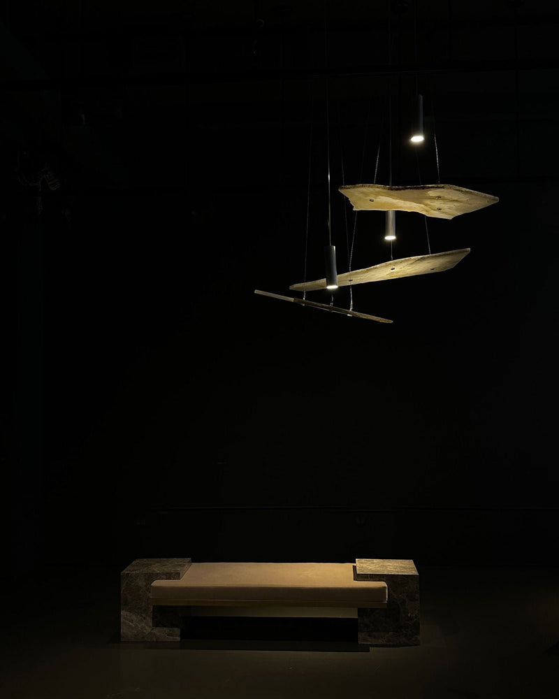'Unbroken' Onyx Chandelier — detail view