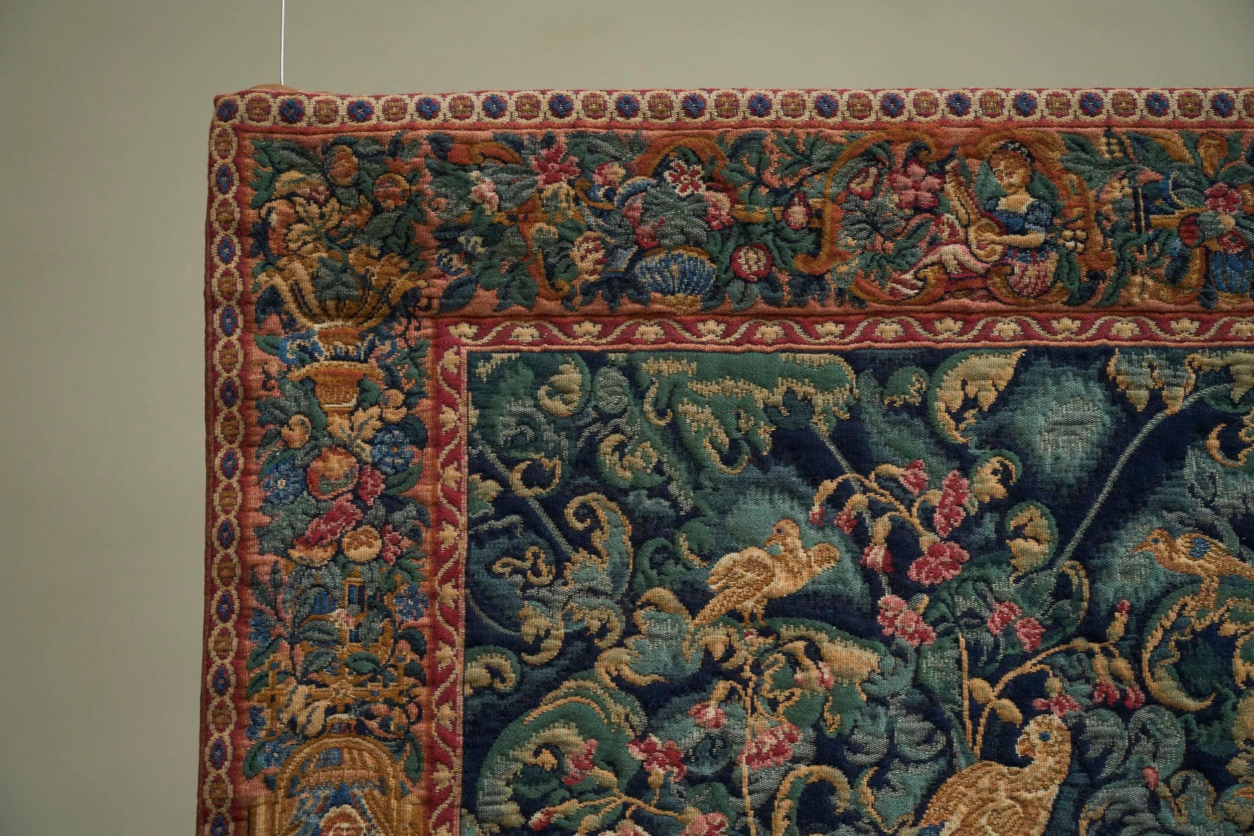 Mid-Century Wall Tapestry with Birds, Belgium, 1960s — in context