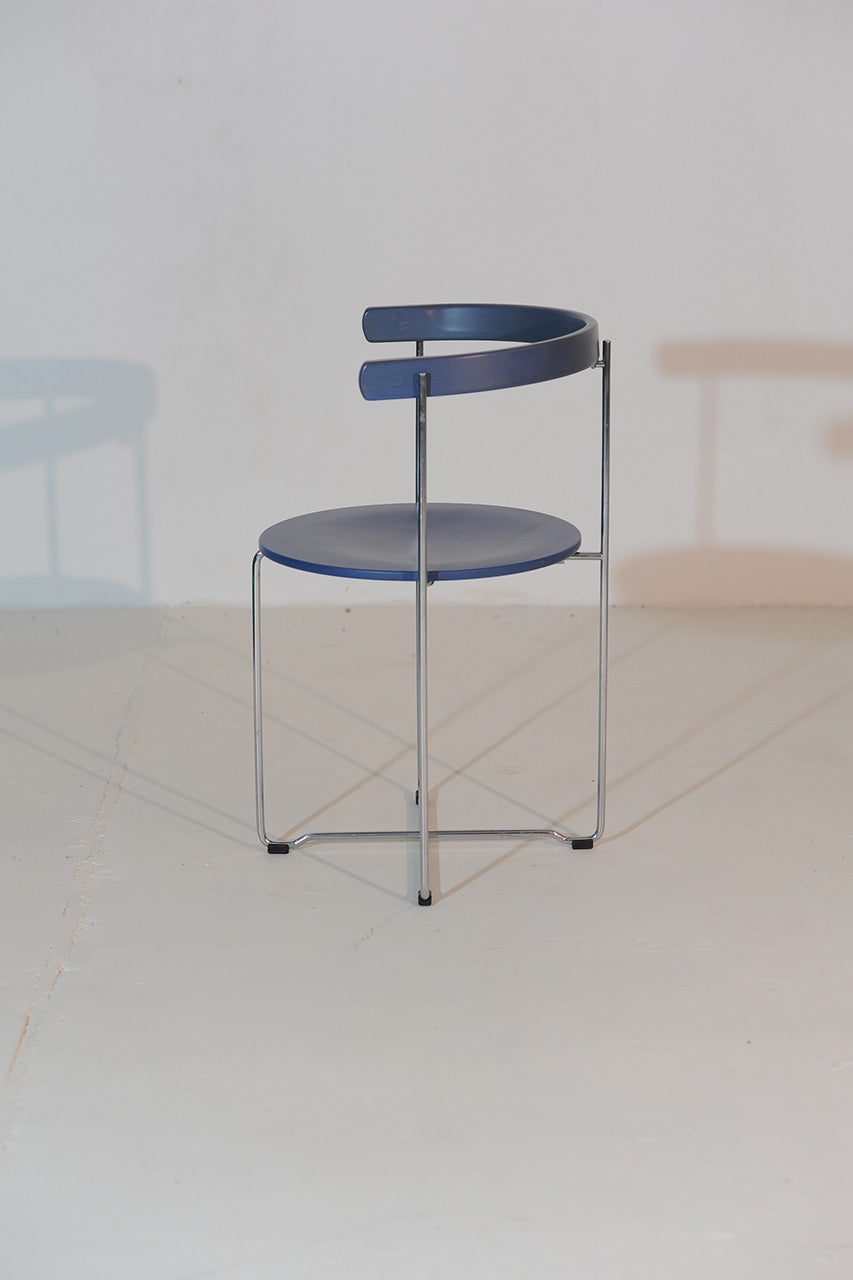 Set of 6 Blue Soley Chairs Valdimar Harðarson for Kusch & Co, 1980s