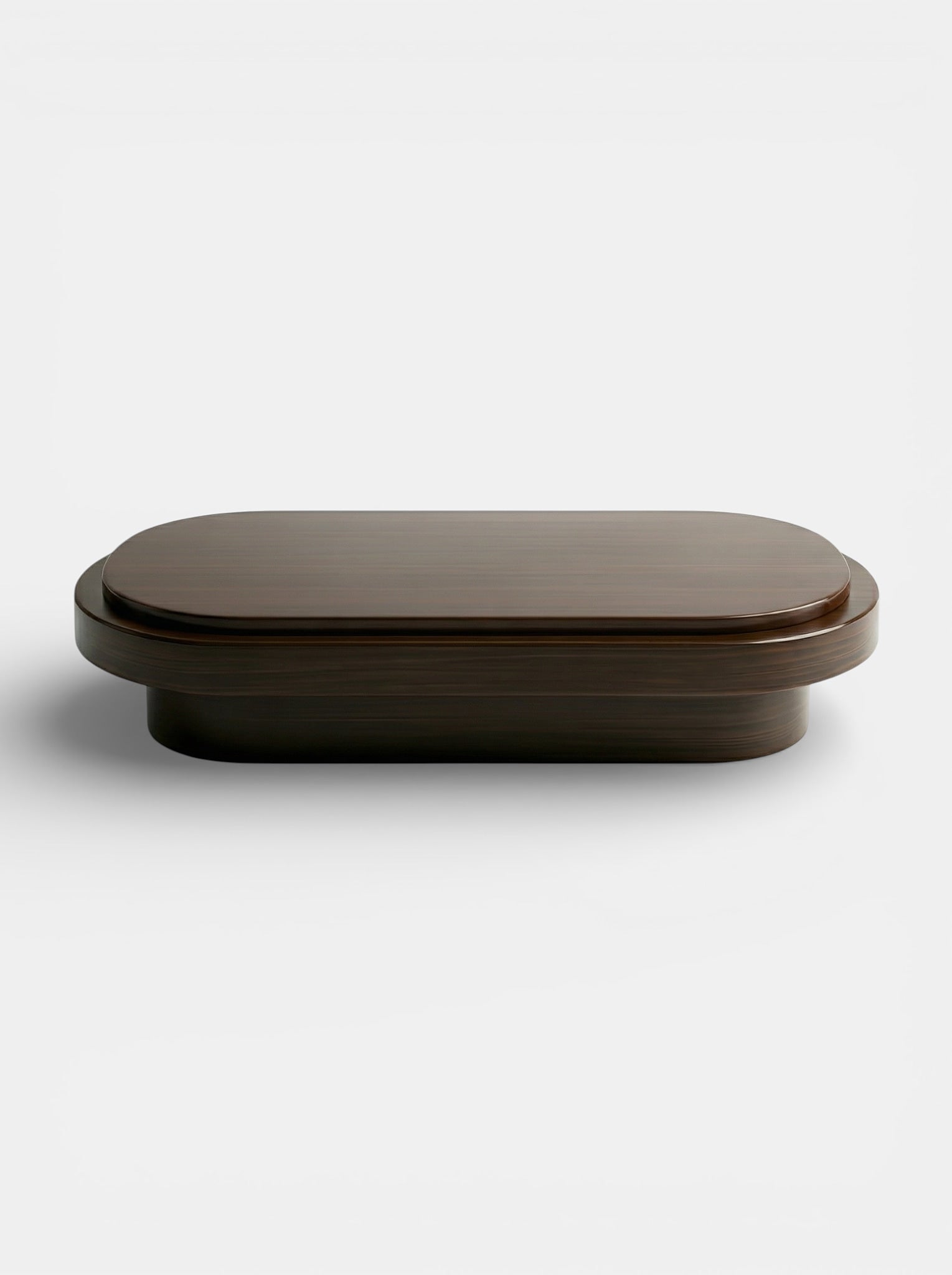 Mirage Wooden Coffee Table by Marbera | The Oblist — handcrafted dark wood finish
