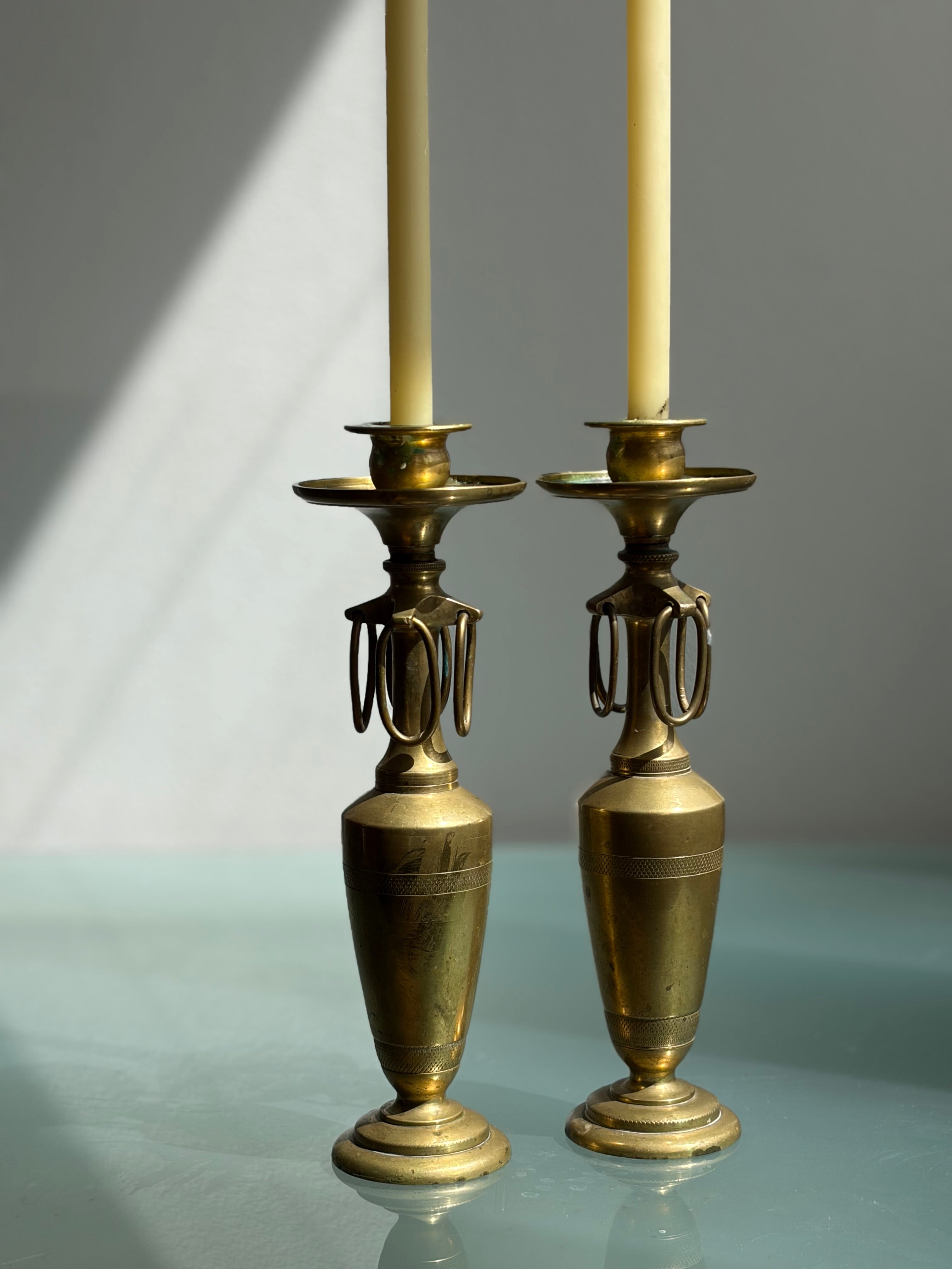 Pair of French Empire Candleholders, Late 19th Century by OBJECT AGENCY | The Oblist