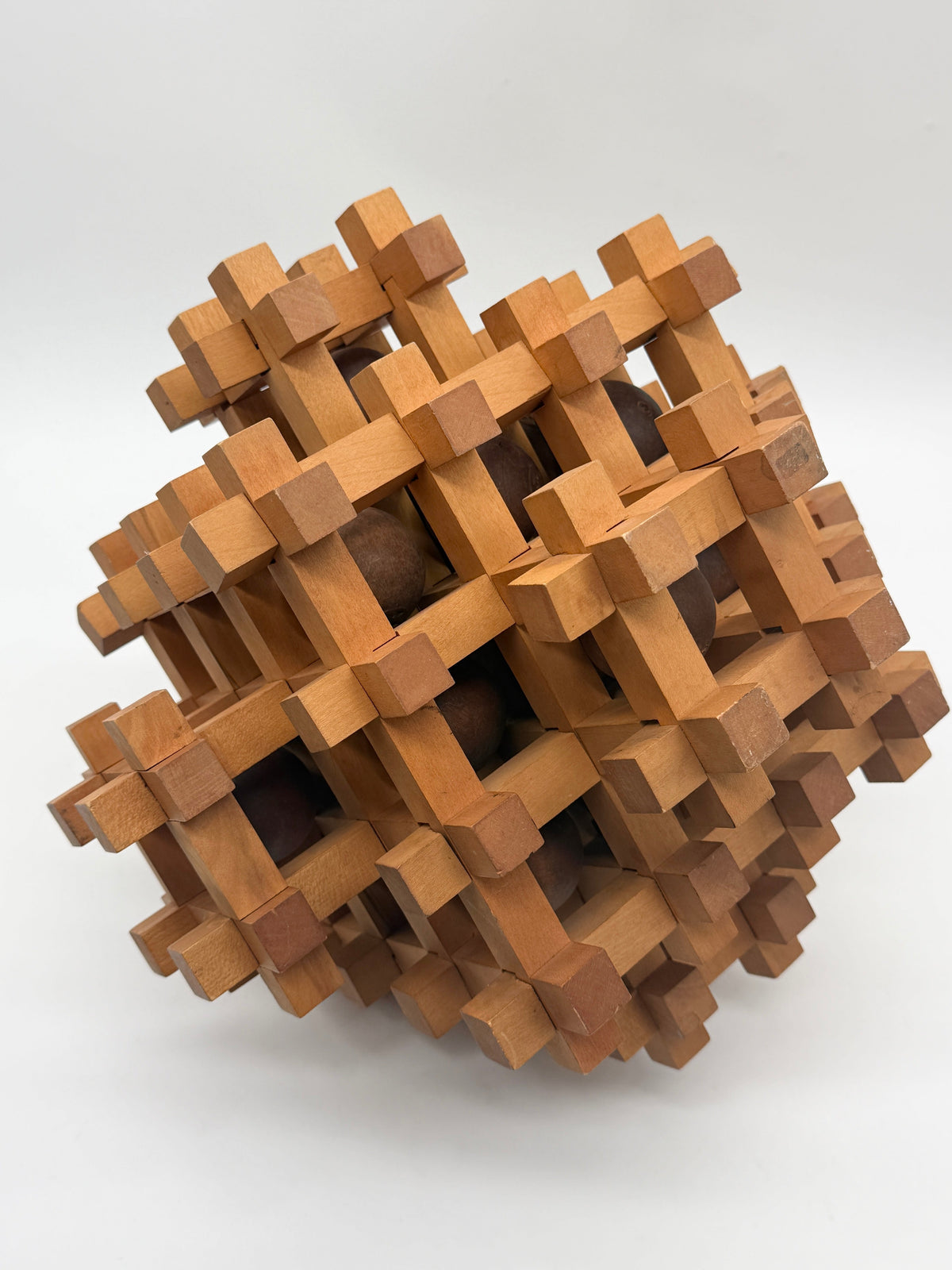 Wooden Puzzle Sculpture by Sori Yanagi, Japan, 1970s — view 9