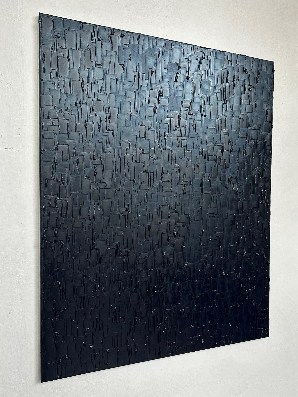 'Prussian Blue - Heavy Texture' Painting — detail view