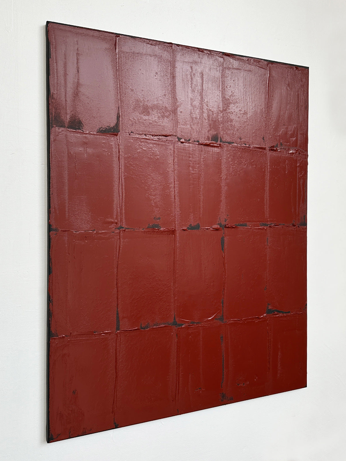 'Indian Red - Burnt Strokes' Painting — detail view