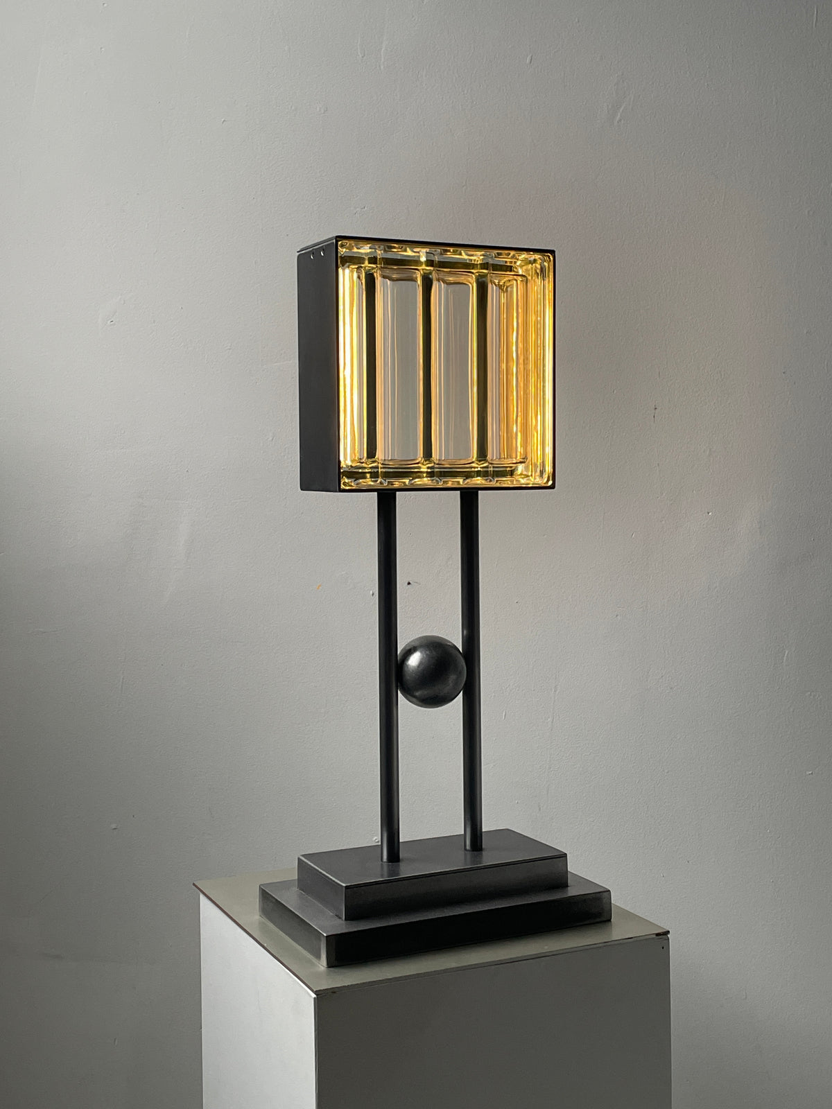 Fluted Glass Block Lamp by Micah Rosenblatt Design | The Oblist