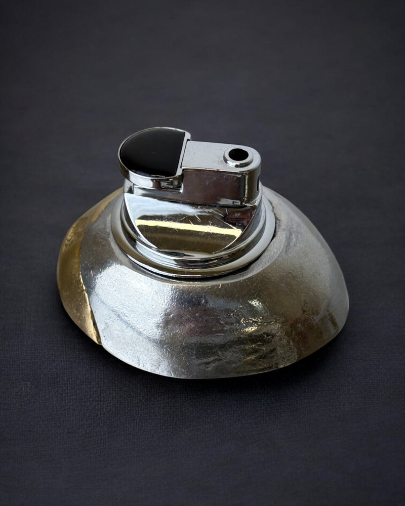 Brutalist lighter by Art3, Bronze and aluminum, Spain, 1970's by Malamar Studio | The Oblist