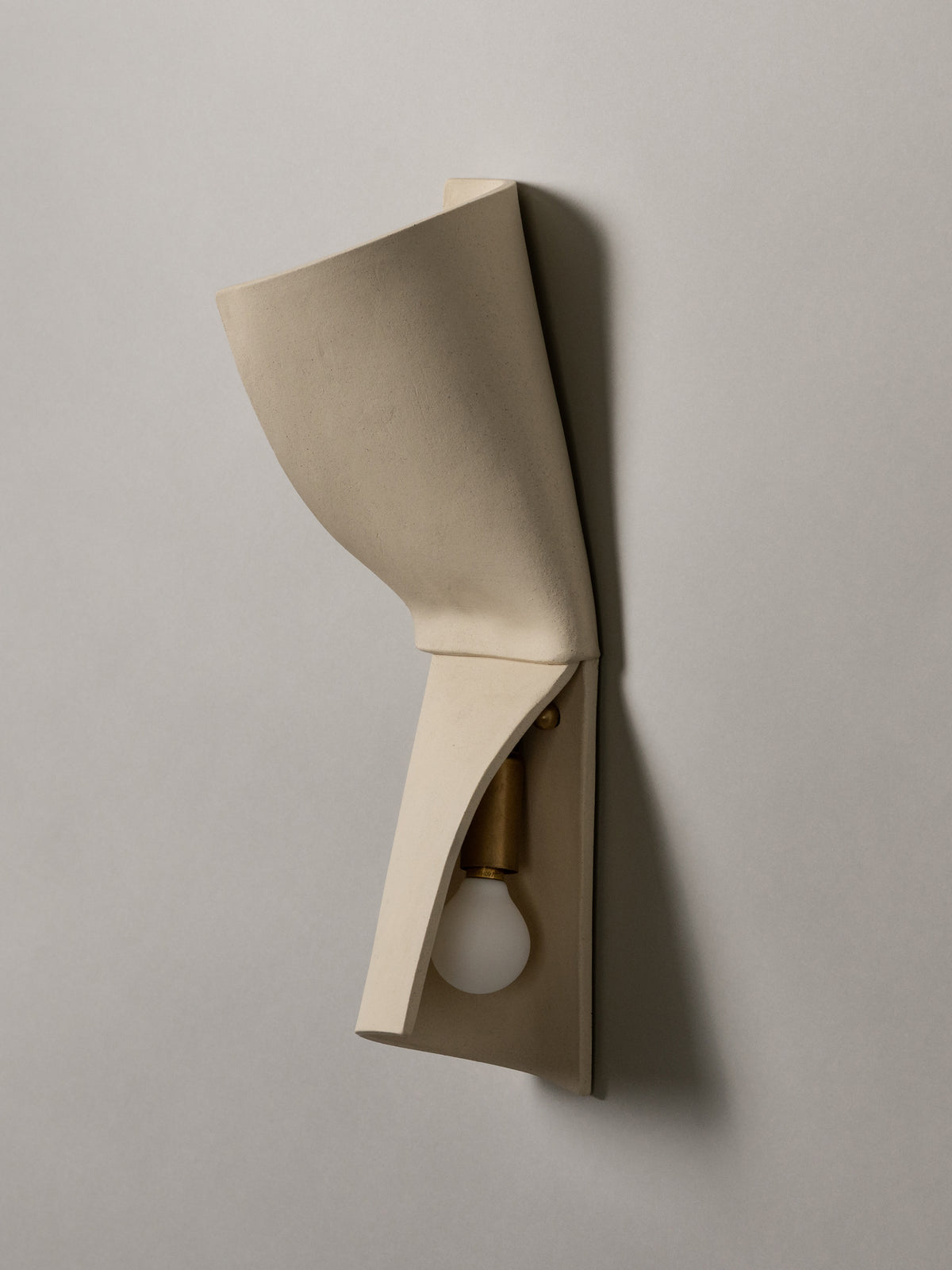 Double Shai Sconce, Bone — close-up