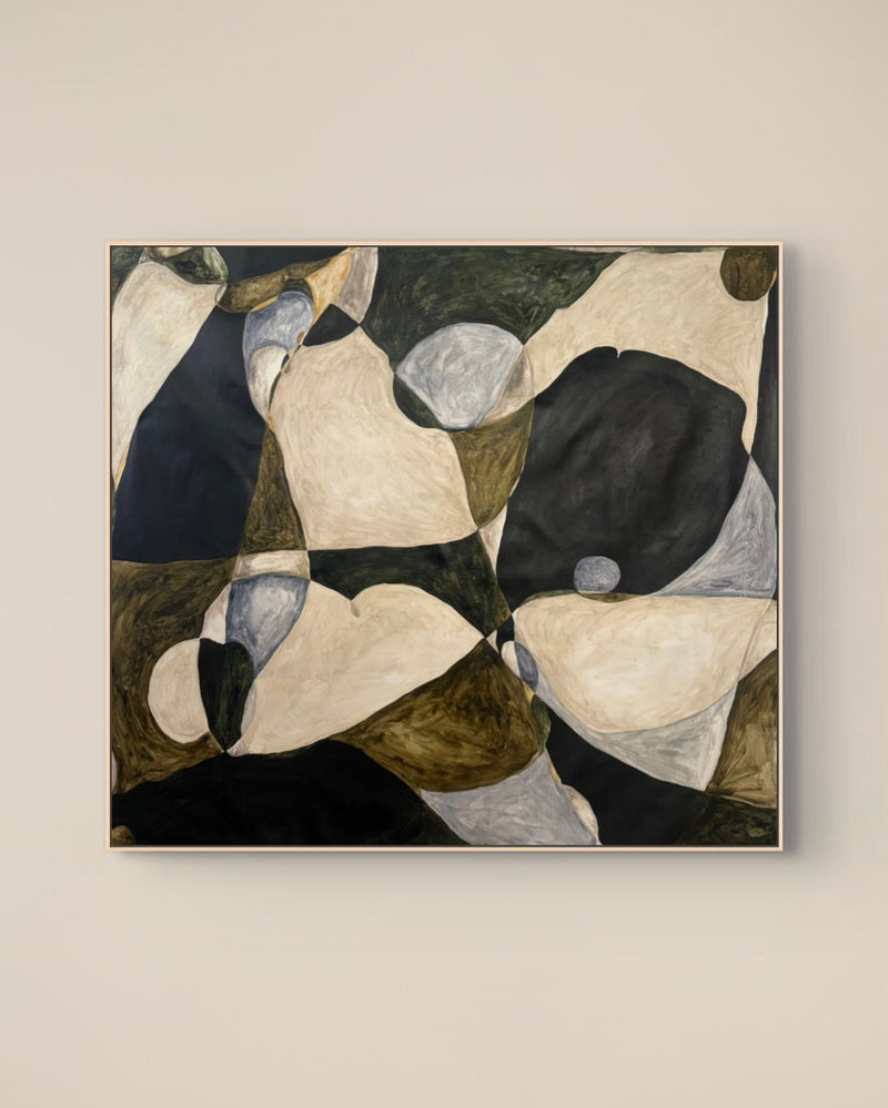 "follow me dreaming" Oil painting on canvas framed with light wooden frame by Anna Mörner | The Oblist