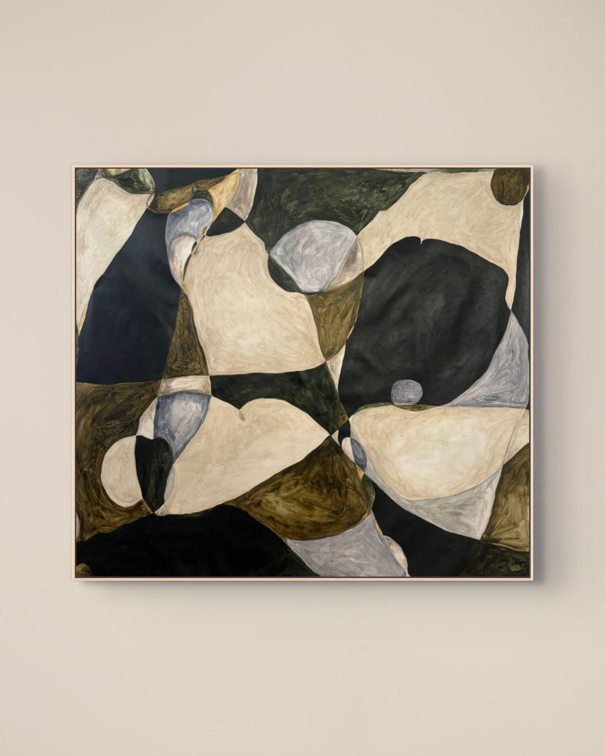 "follow me dreaming" Oil painting on canvas framed with light wooden frame by Anna Mörner | The Oblist