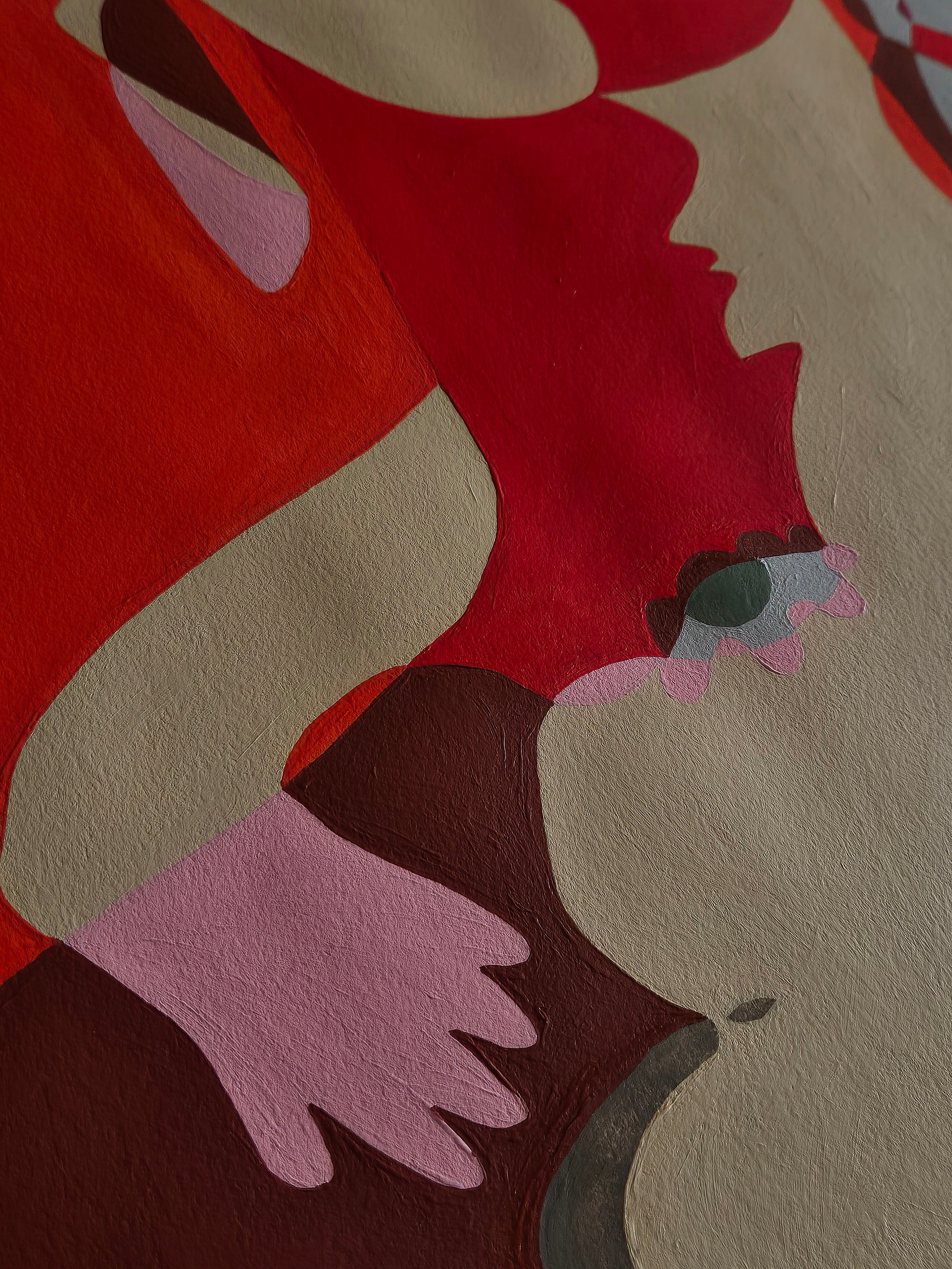 REGARDE-MOI - LE ROUGE, Painting — alternate view