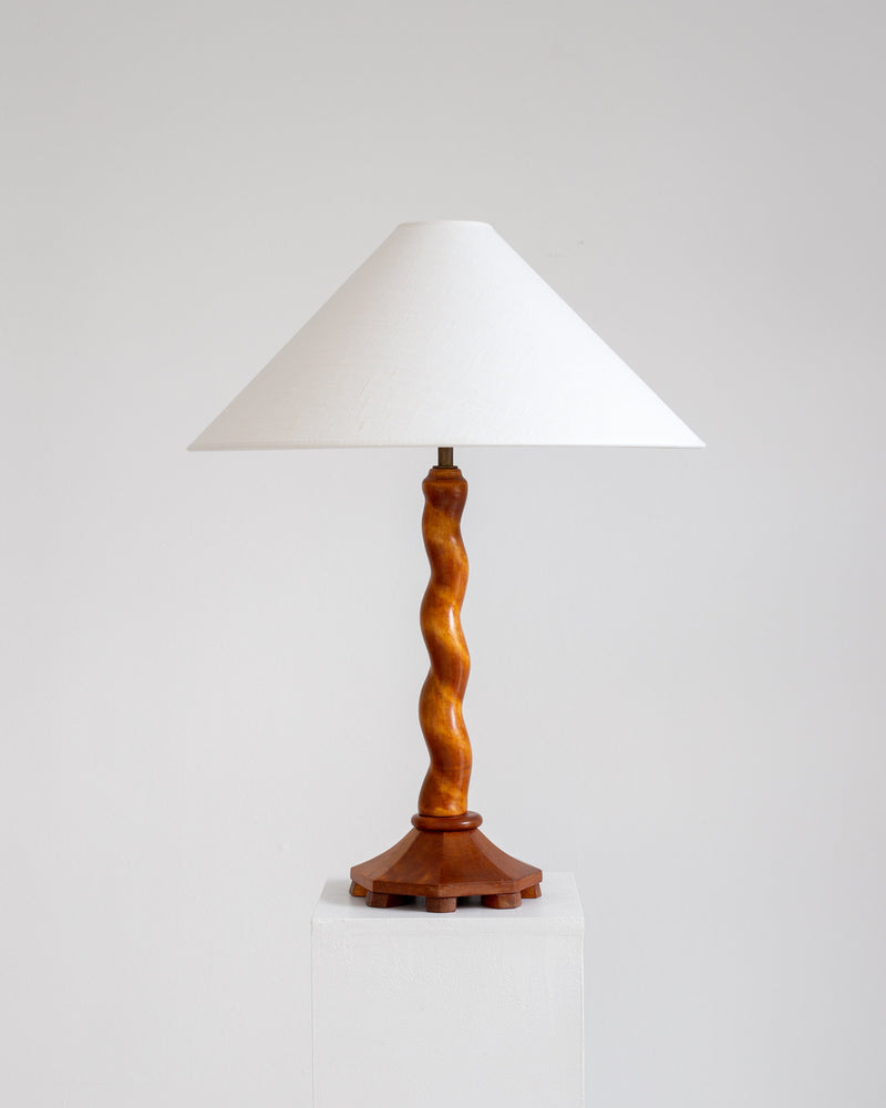 Hand-Carved Swedish Table Lamp, 1943 by Spigel | The Oblist