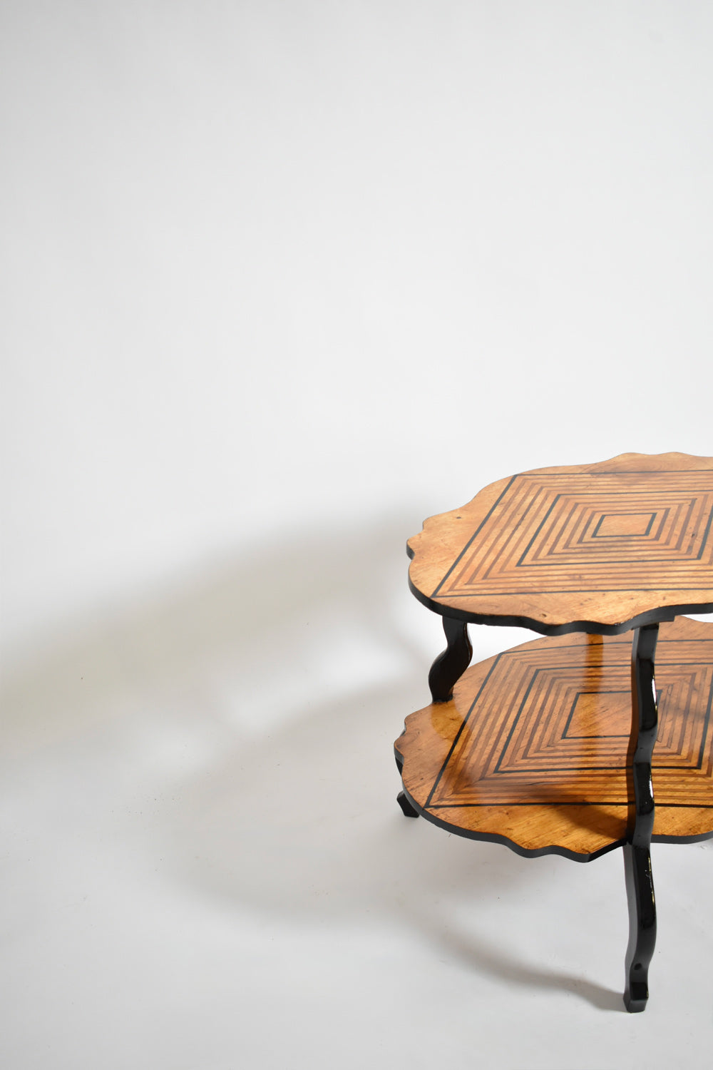 Napoleon III Diamond Pattern Side Table, XIXth c. — close-up