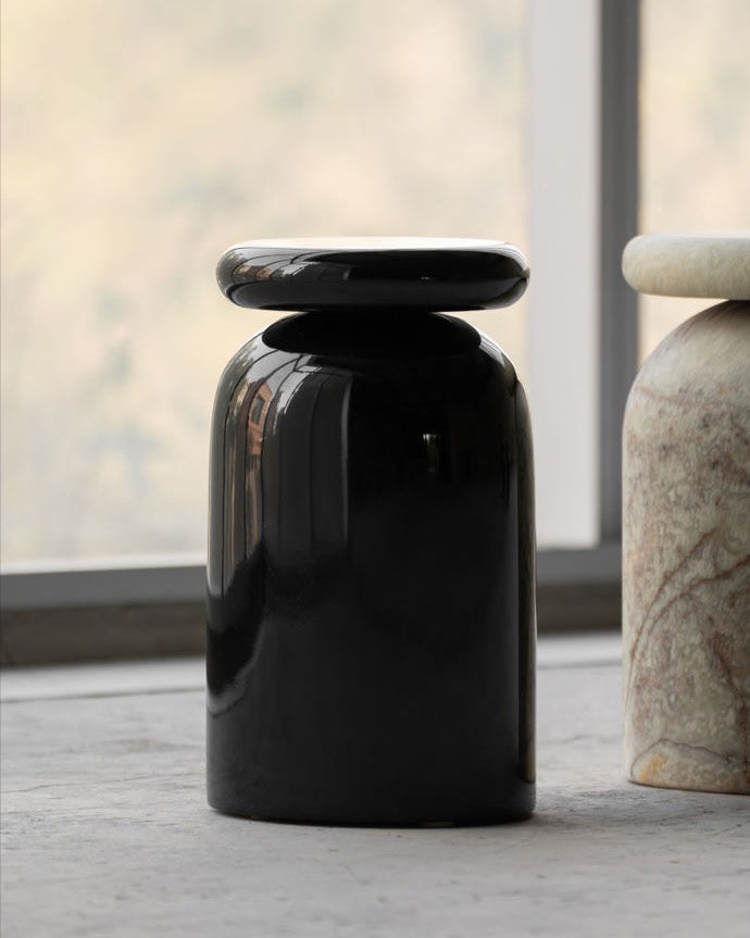 Tabouret/ Table d'appoint Cult, Bois Laqué