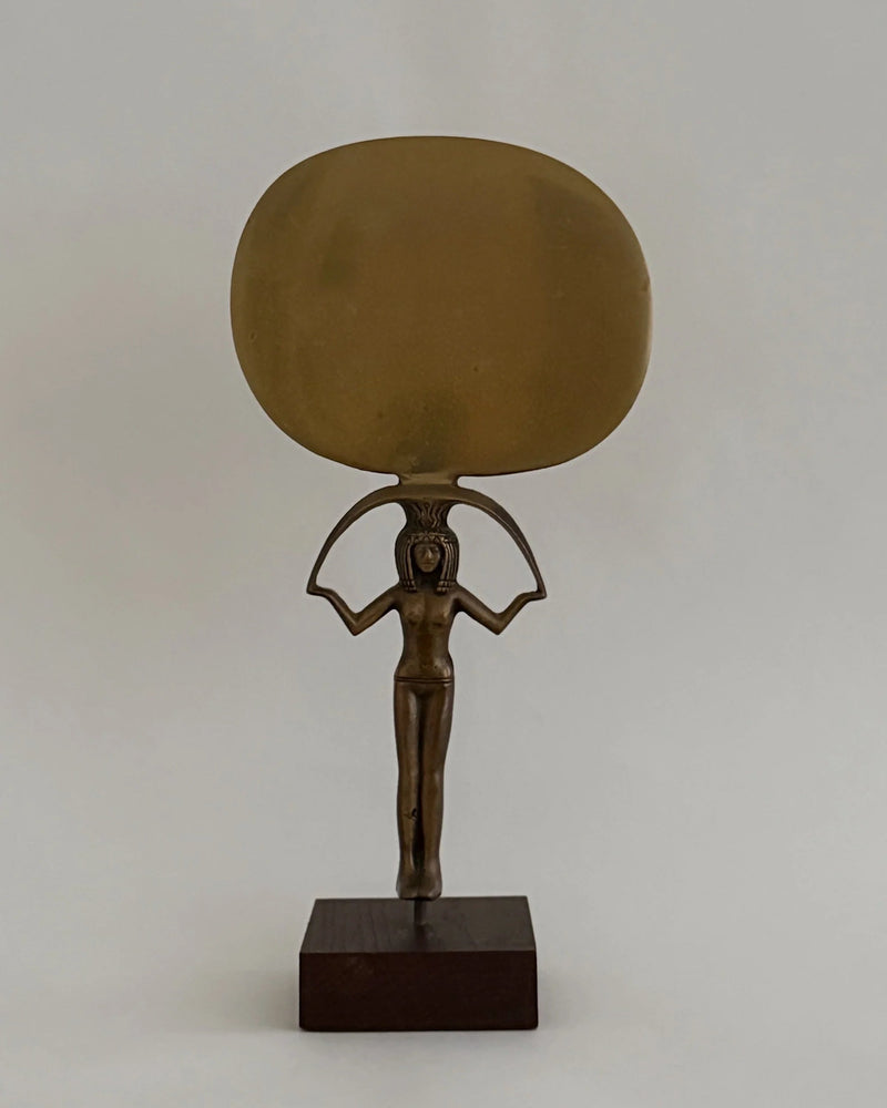 Bronze Sculpture of Isis Holding a Mirror by Galerie Storm | The Oblist — bronze material, modern design