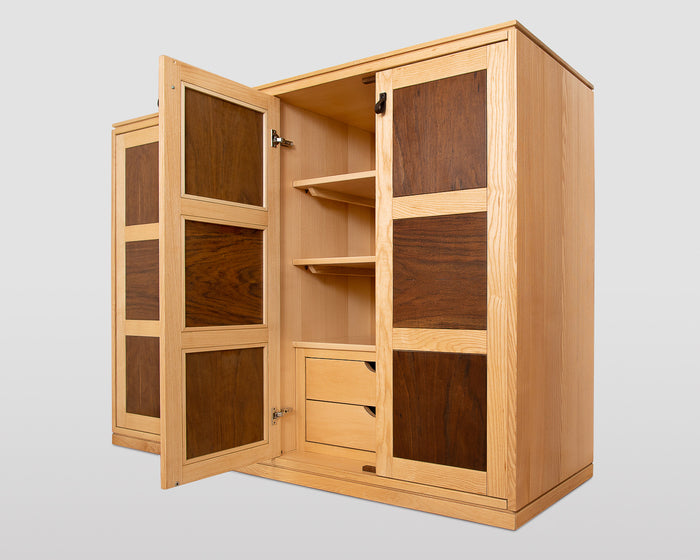 Scandinavian Style 4-Doors Wardrobe — side angle