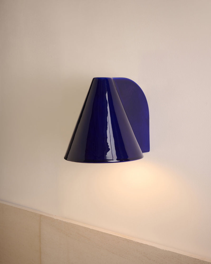 "Esoteric" Blue Wall Light — detail view