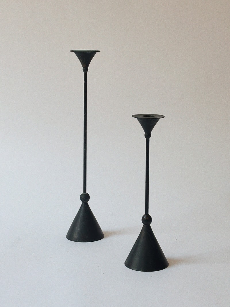 Pair of Postmodern Candleholders by Huerto | The Oblist
