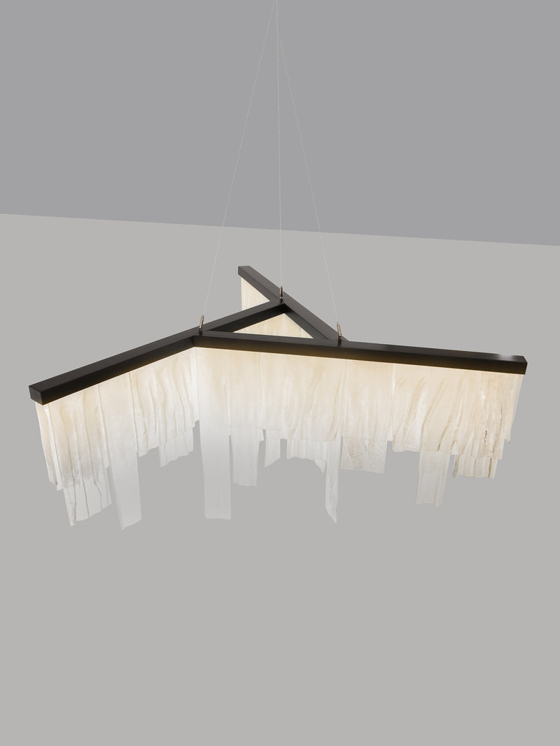 CASCATA Chandelier With Ceiling Rose by CTO Lighting | The Oblist — modern design, glass material