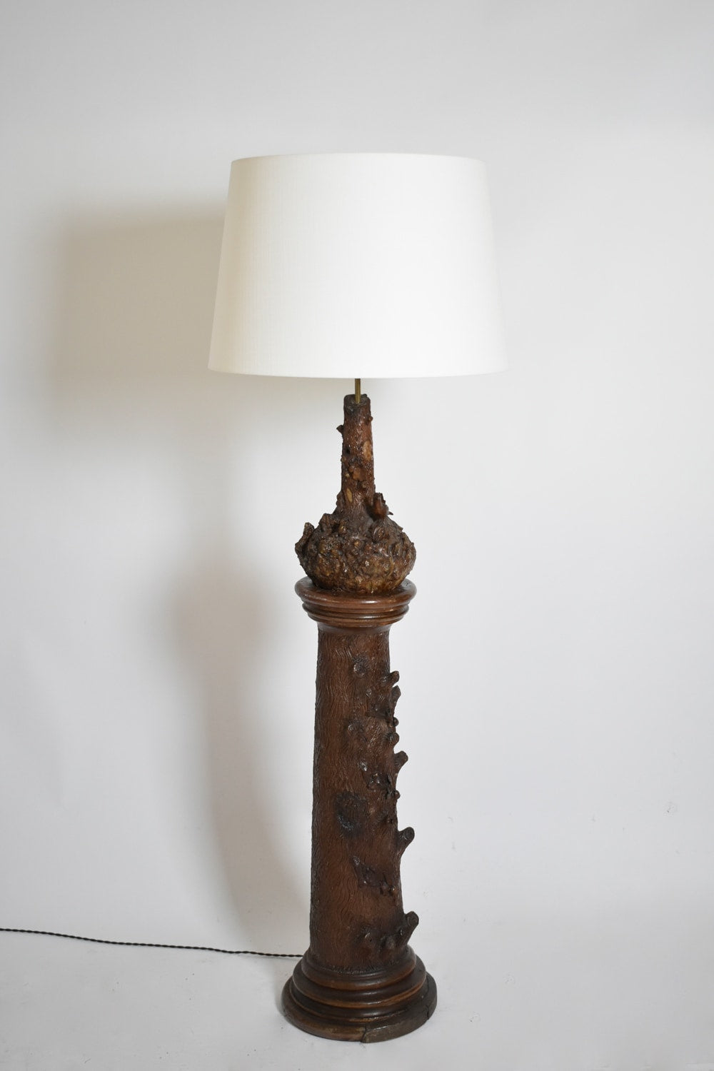 Black forest ceramic floor lamp, XIXth c. — lifestyle setting