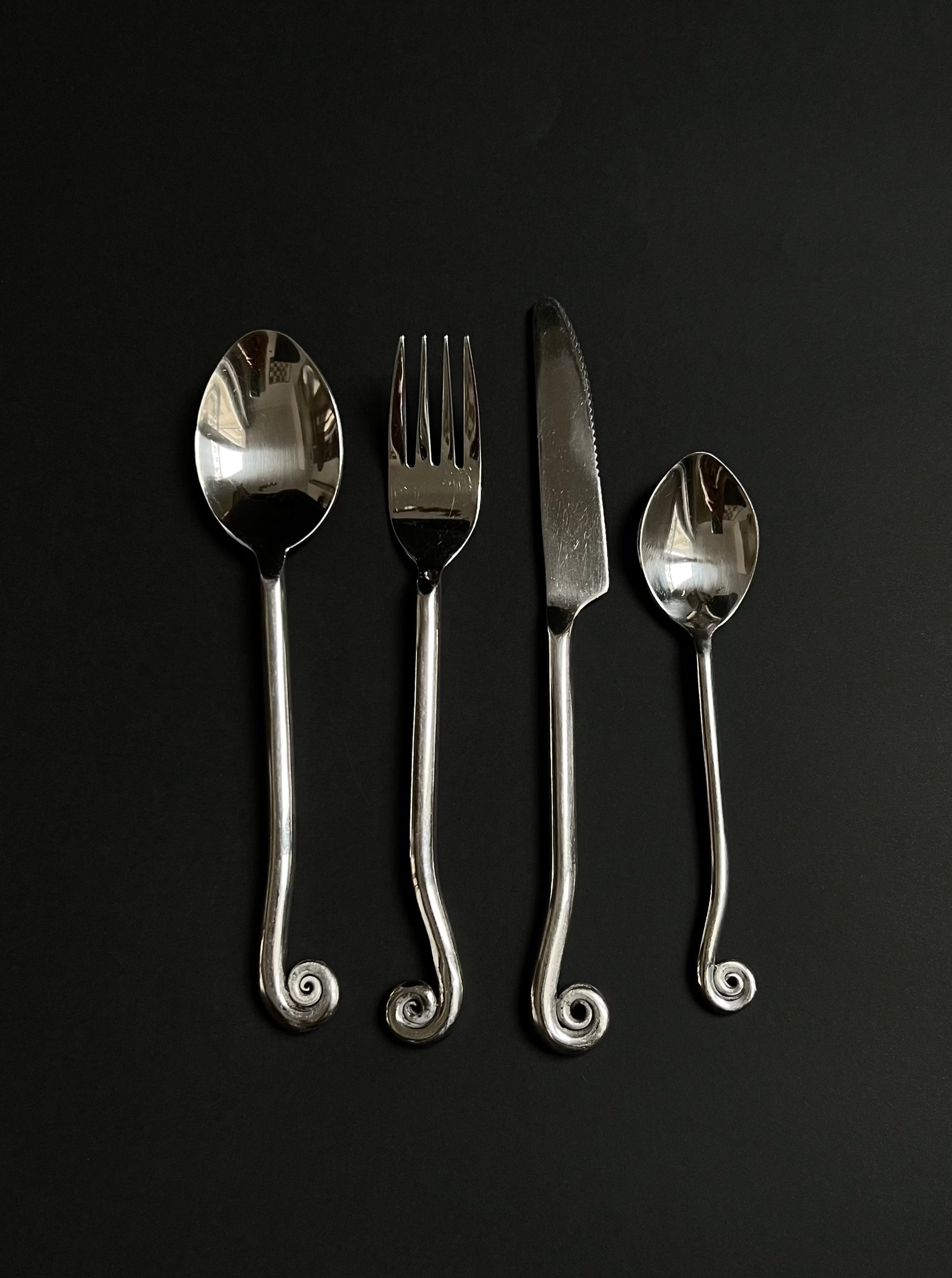 Set of Vintage Swirl Cutlery