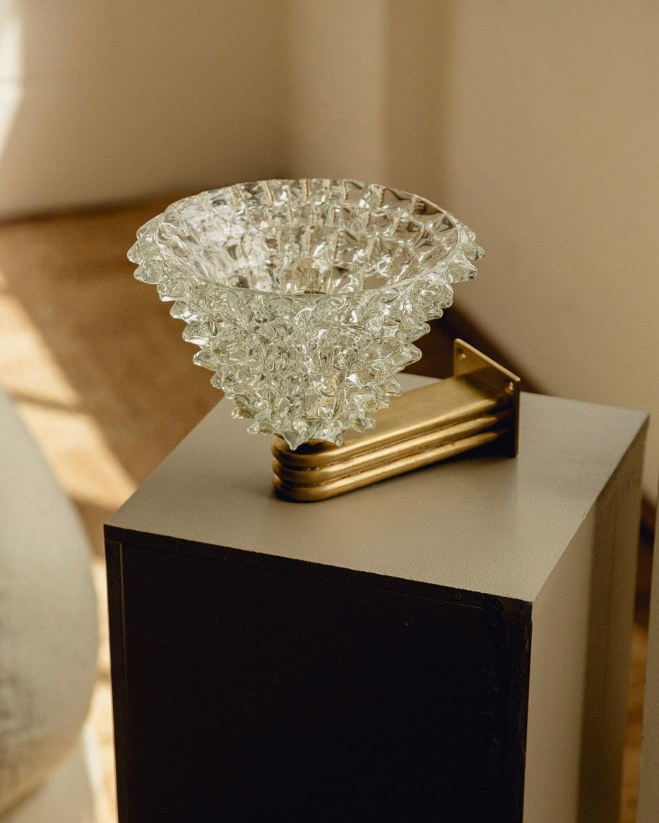 Pair of Barovier & Toso Rostrato Murano Wall Lights