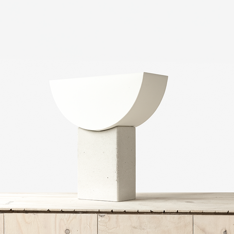 Reminder (001) – Table Lamp – Tall — front view on wooden surface