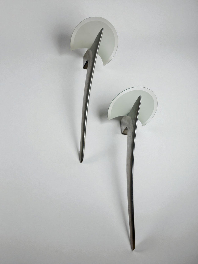 Pair of XXL "Alien" Wall Sconces by Taller Uno, Spain, 1970s by Malamar Studio | The Oblist