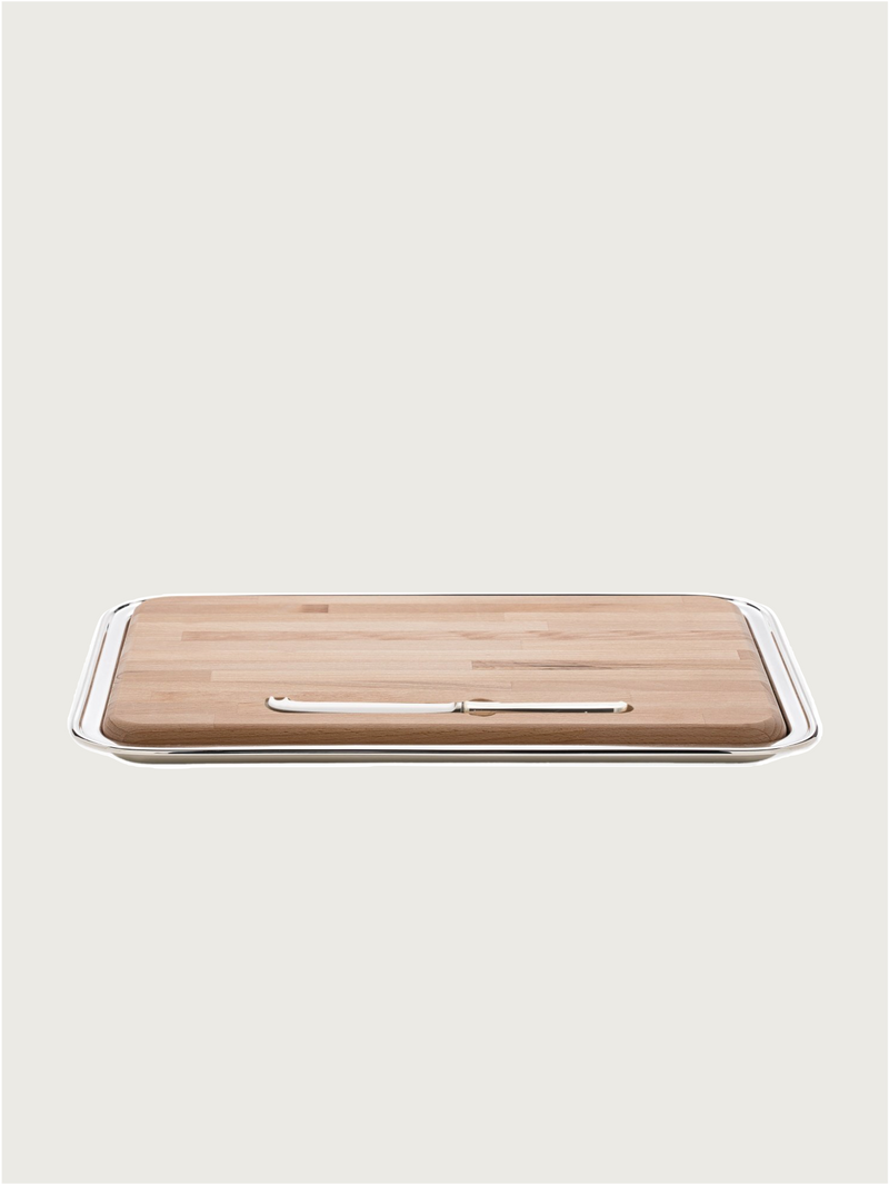 Silver-plated and beech wood Set by zanetto | The Oblist — handcrafted serveware accessories