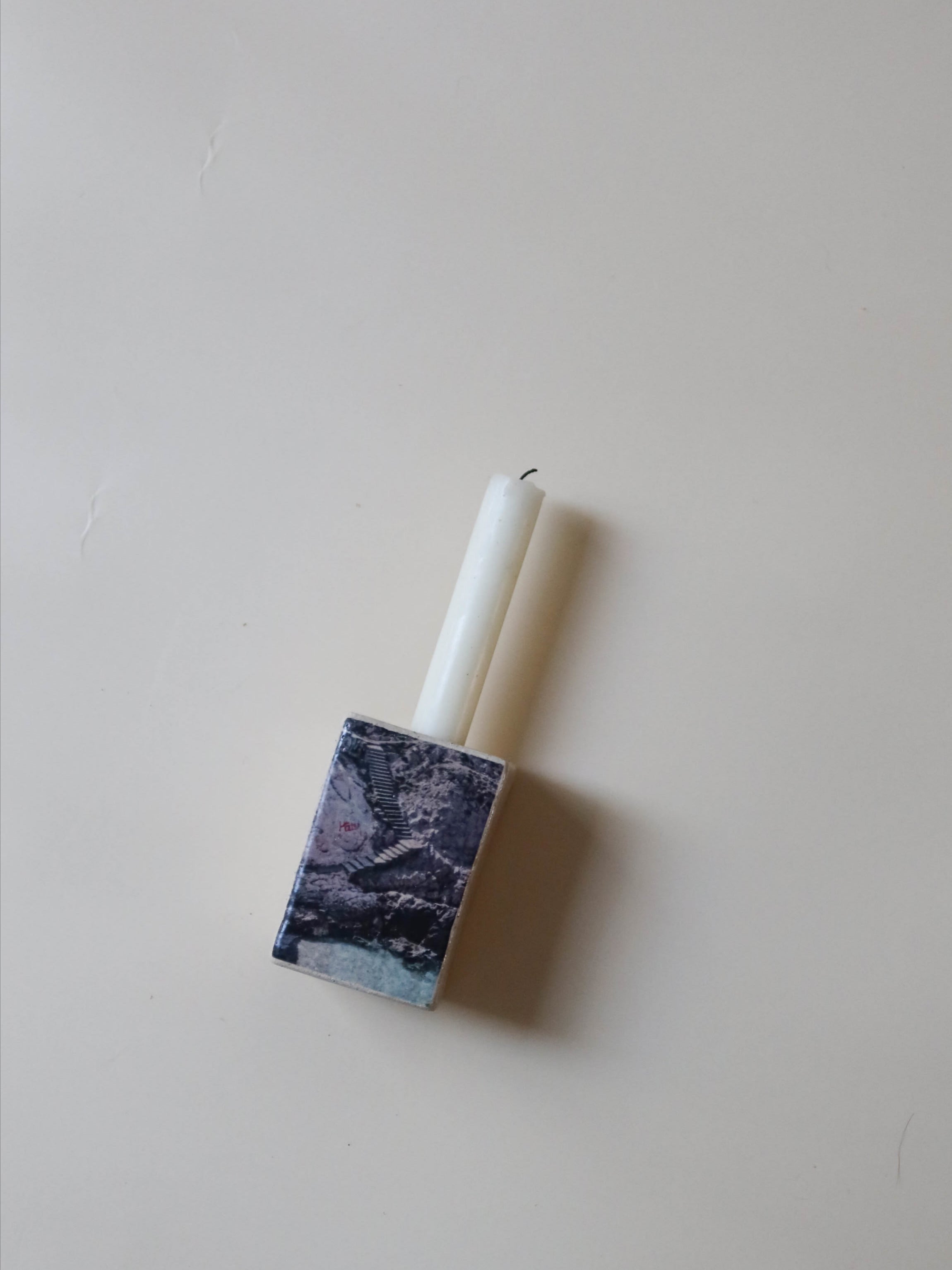 Photographic Candle Holder - Marseille Calanque — lifestyle setting
