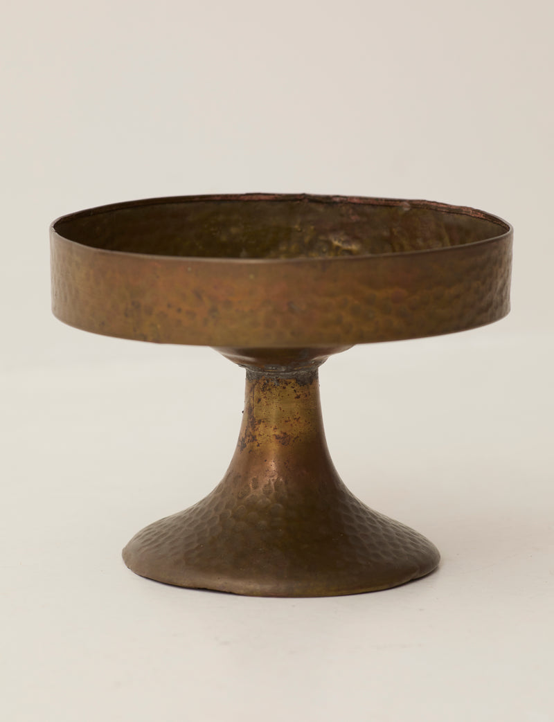 Metal Pedestal Bowl by DIG IN JAPAN | The Oblist — handcrafted brass finish