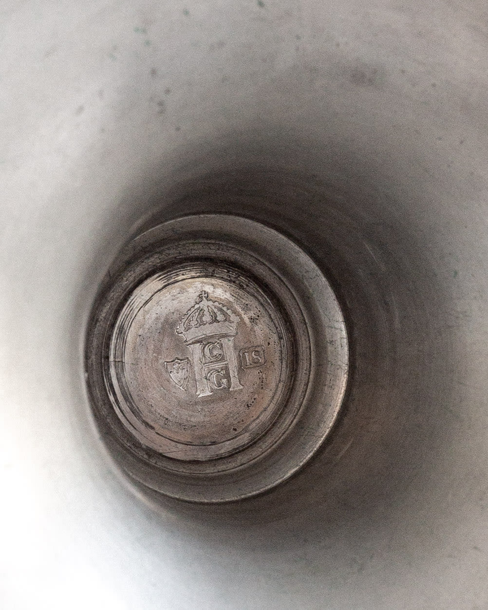 Vase en étain Art Déco par C.G. Hallberg, Suède, 1935