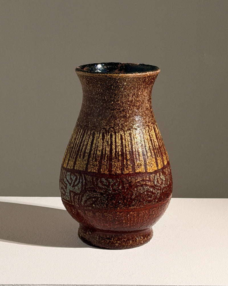 Rare ceramic vase by the Accolay potters, France, circa 1960.  by Figuresdesign | The Oblist