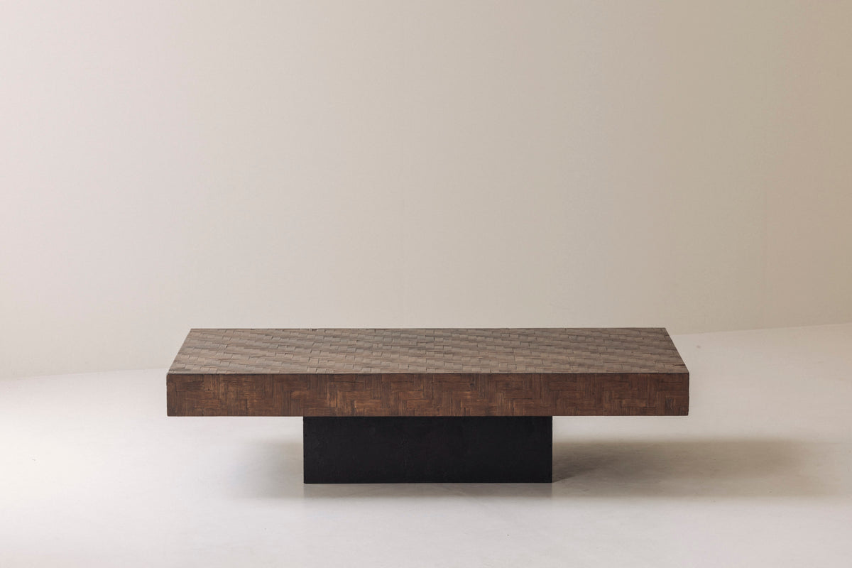Rectangular Stained Bamboo Coffee Table, France 1960s — additional view