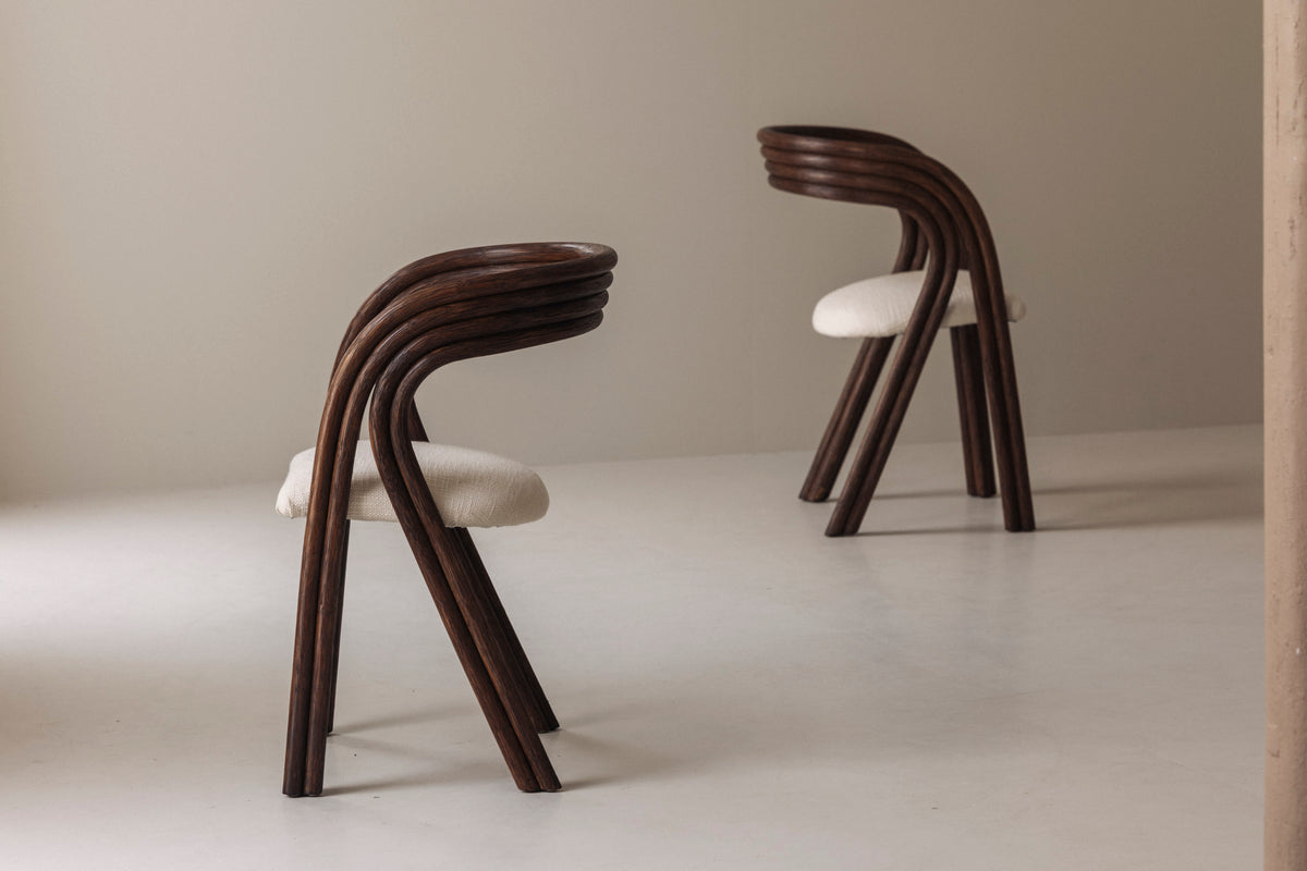 Sculptural Set of Six Dining Chairs by Axel Enthoven for Rohé, 1980s — view 10