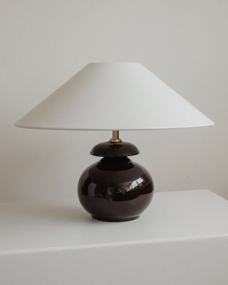 The Eclipse Ceramic Table Lamp — lifestyle setting