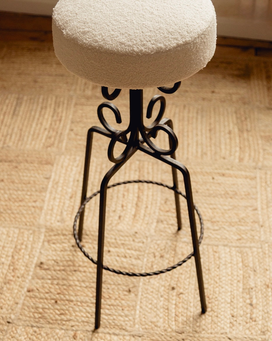 French Wrought Iron Stools — additional view