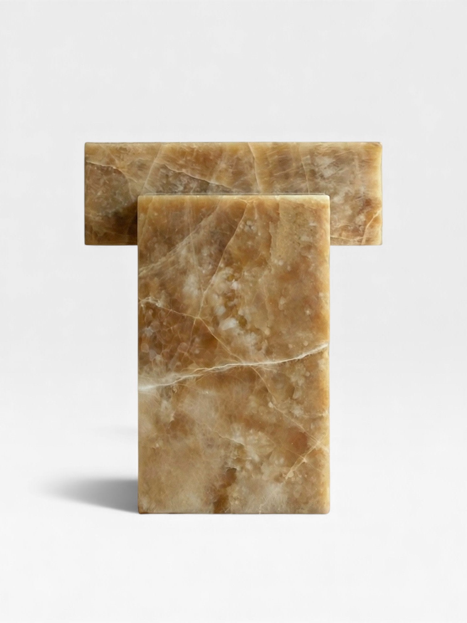 Gaia Honey Onyx - Marble Coffee Table — detail view