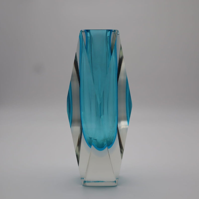Blue vase by Flavio Poli for Seguso, Italy, 1980s by Forma Finds | The Oblist